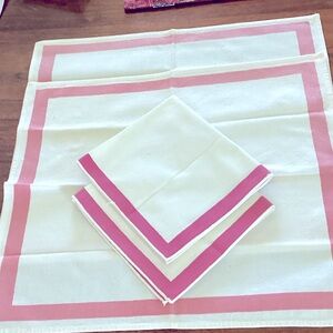 Elegant Pink and White Table Napkins